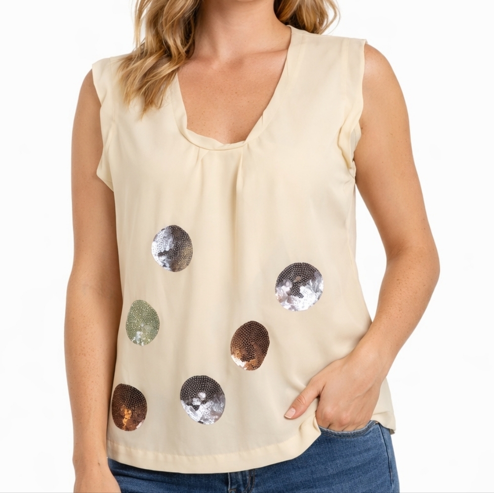 🐚 Downeast sequin blouse